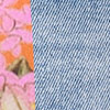 Saia Curta Jeans com Faixa Estampada, JEANS, swatch.