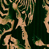 Vestido Curto Estampado De Mangas Longas Com Amarrações, ZEBRA PLISSE VERDE, swatch.