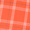Calça Pantalona Xadrez De Cintura Alta Em Algodão Peletizado, PLAID LARANJA, swatch.