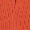 Blusa Manga Longa em Tricô com Amarração, LARANJA CANDY, swatch.