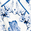 Blusa Ombro A Ombro Estampada Com Mangas 3/4 E Amarração, FRAME AZUL, swatch.