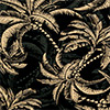 Vestido Midi Estampado Com Decote Em V Em Malha Com Elastano, COQUEIRO PRETO, swatch.