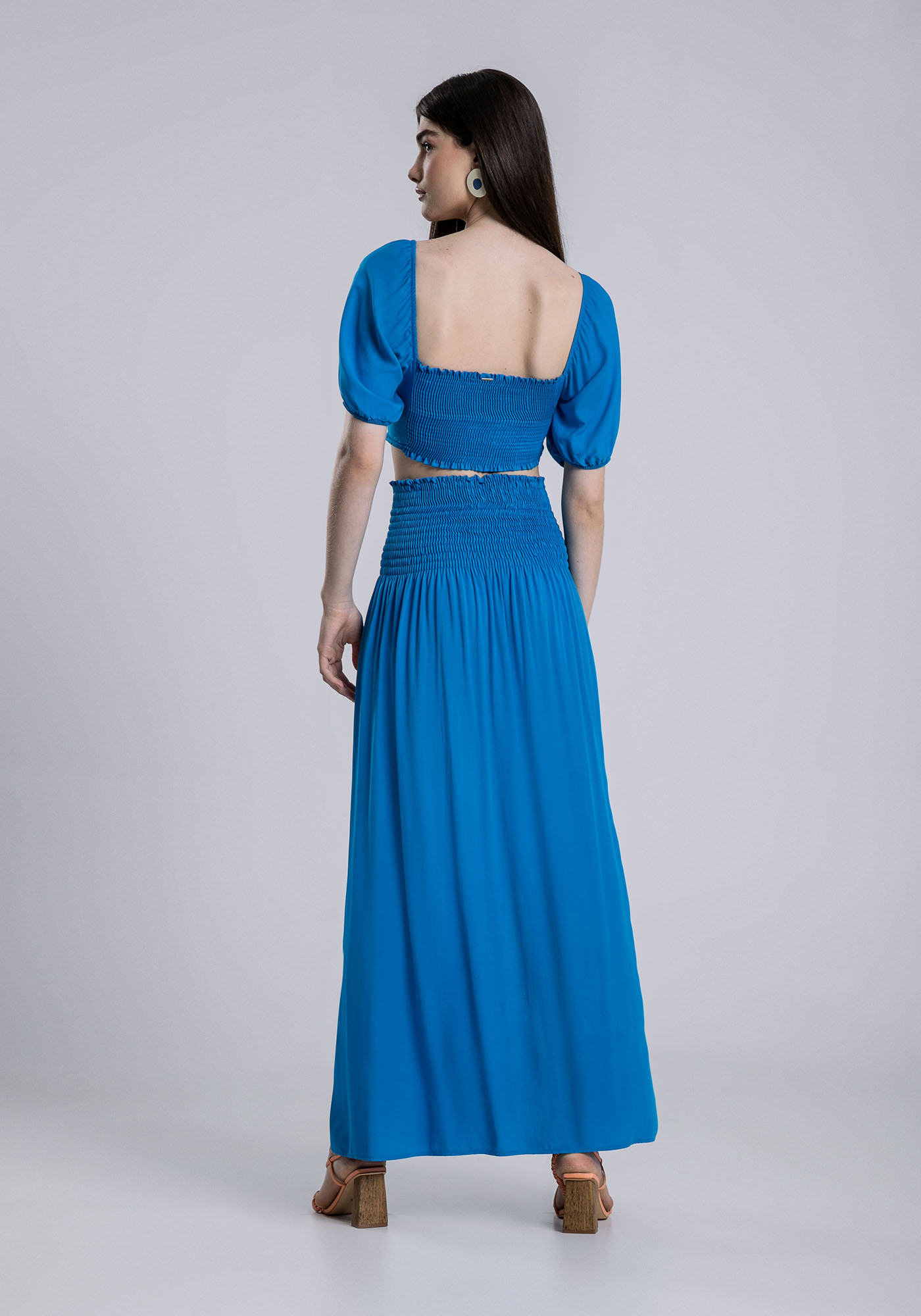 なつき Saia Midi com Lastex e Fenda Cores | Lez a Lez