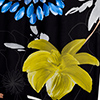 Vestido Longo Estampado Com Fenda E Amarração Na Gola, FLORA PRETO, swatch.