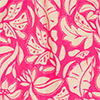 Maiô Estampado De Alças Finas Com Proteção UV E Decote Em V, FOLHAGENS ROSA, swatch.