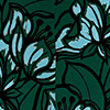 Blusa Estampada De Mangas Amplas Com Amarração Frontal, BELL FLOWERS VERDE, swatch.