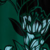 Vestido Curto Estampado Com Mangas Longas Amplas E Cinto, ANEMONE VERDE, swatch.