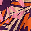 Blusa Ampla Estampada em Viscose com Manga Bufante, PURPLE FOREST, swatch.