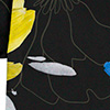 Vestido Curto Estampado Com Decote Degagê E Manga Godê, FLORA PRETO, swatch.