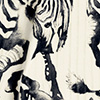 Vestido Curto Estampado De Mangas Longas Com Amarrações, ZEBRA PLISSE BEGE, swatch.