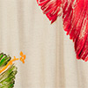 Vestido Longo Estampado Com Manga Única Balonê, HIBISCOS BEGE, swatch.