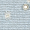 Shorts Jeans Hot Pant Super Alto com Pérolas, JEANS, swatch.