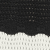 Saia Midi Listrada em Tricô com Franjas, PRETO REATIVO, swatch.