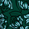Vestido Estampado Midi Chá Com Mangas Médias E Cinto Em Viscose, BELL FLOWERS VERDE, swatch.