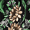 Vestido Frente Única Curto Estampado Com Amarração, SUNFLOWER PRETO, swatch.