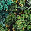 Saia Longa Estampada em Viscose com Babados, IGAPO, swatch.