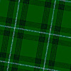 Calça Pantalona Xadrez De Cintura Alta Em Algodão Peletizado, PLAID VERDE ESCURO, swatch.